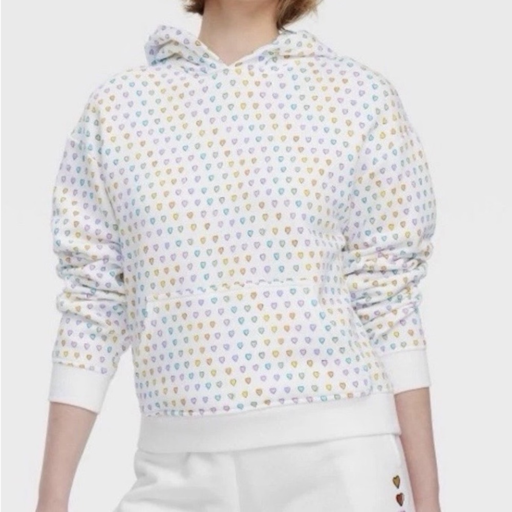Roller Rabbit Target Disco Hearts Wave Hoodie Sweatshirt Women SMALL